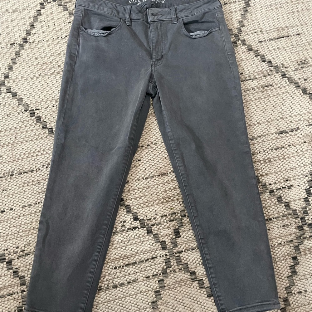 American Eagle Outfitters Charcoal crop jegging